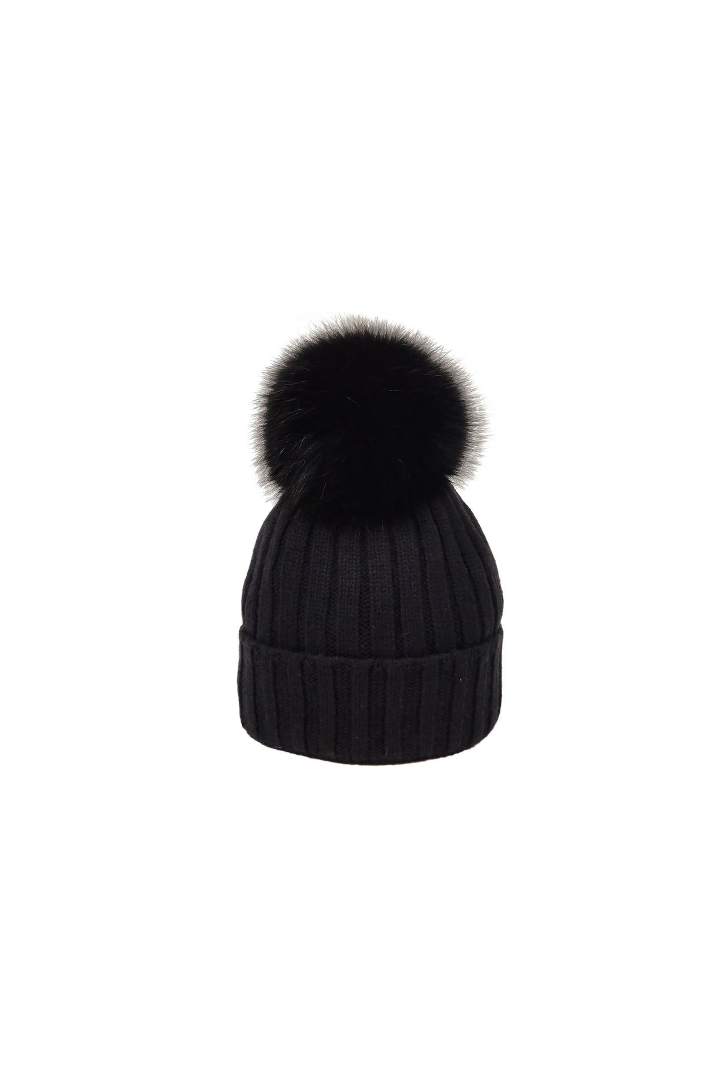 Berretto con pompon in cashmere