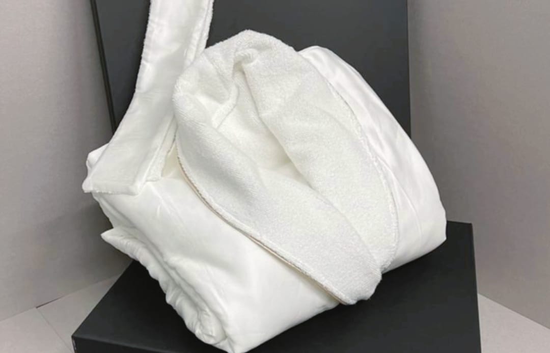 Accappatoio vestaglia in cotone e fibra di legno