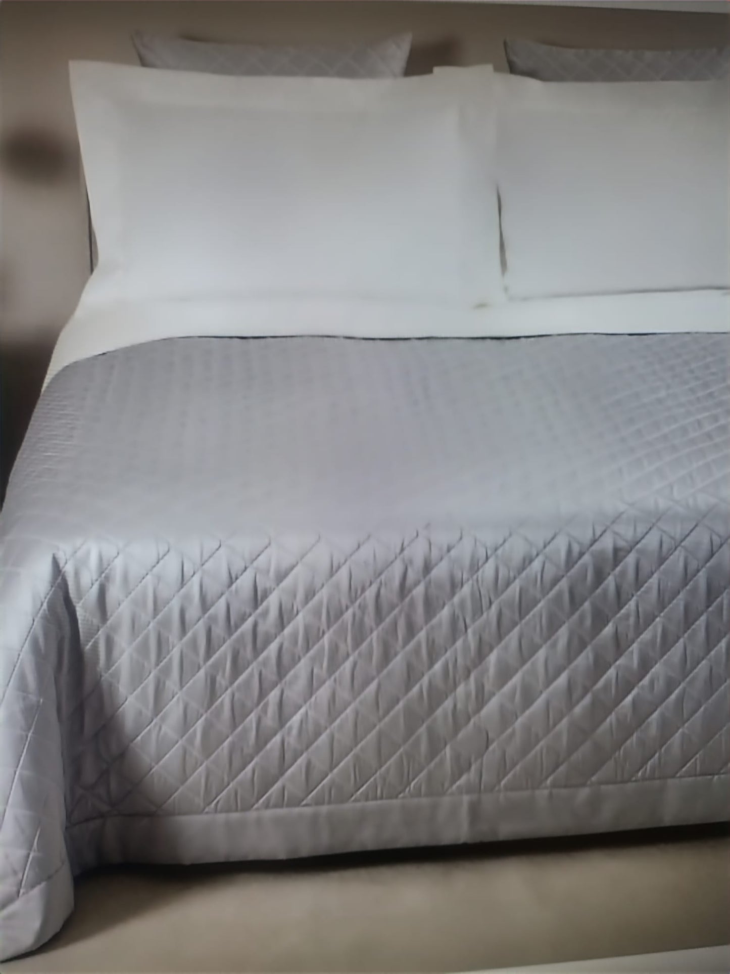 Cotton and silk bedspread