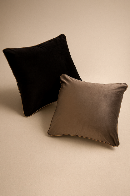 Cuscino duplex velluto e seta