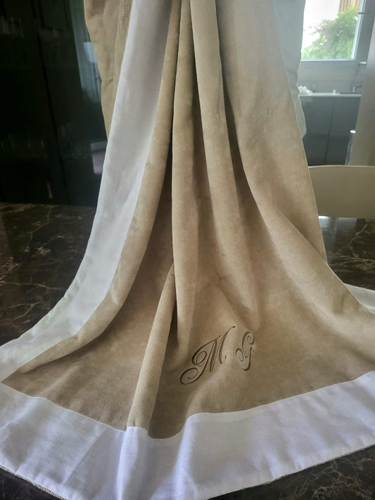 Velor Jacquard cotton beach towel